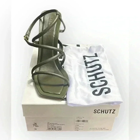 Schutz - Lovi Sandal in Military Green NWB (Sz 10) - Picture 2 of 4